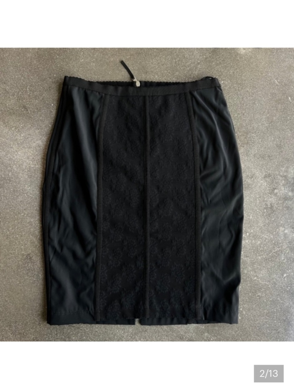 Dolce & Gabbana black lace inset corset style pencil skirt size 40